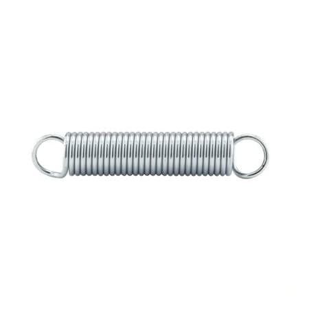 Prime-Line Extension Spring, Steel, Nickel-Plated Finish, 0.072GAx9/16inx2-7/8 in, Closed Single Loop 2 Pack SP 9668